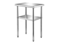 Mesa de Trabalho de Aço Inox SucceBuy, 61 x 46 x 91 cm, Mesa de Preparação de Alimentos Comercial