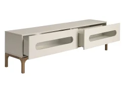 Mesa de TV em madeira de nogueira e cinzento com iluminação interior 3242 ANGEL CERDA