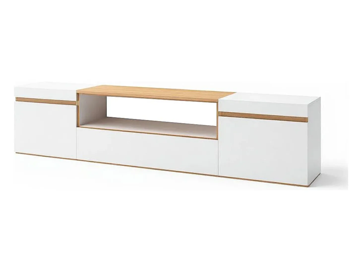 Mesa de TV Kavos Blanco - Roble Arena