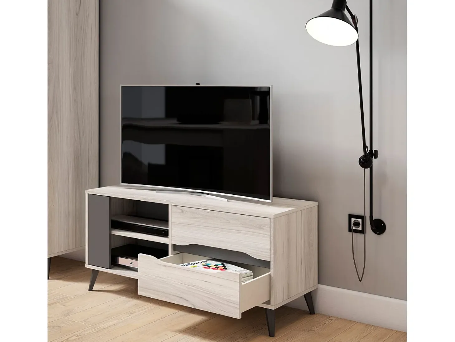Mesa de TV Lizz 110 Grayish - Antracita