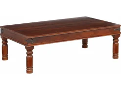Mesa decorativa em madeira de manga cor-de-rosa