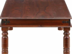 Mesa decorativa em madeira de manga cor-de-rosa