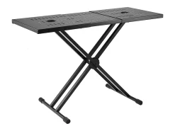 Mesa DJ Portátil SucceBuy, Suporte de Teclado Double-X, Altura Ajustável, Suporte de Mixagem de Áudio, (820-1095) x 465 mm