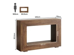 Mesa do Painel de Entrada, 120 x 30 x 83,5 cm, Mesa Auxiliar, Marrom Rústico