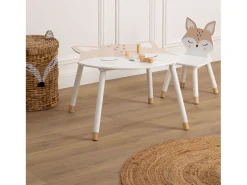 Mesa em MDF branco 43x62x64cm