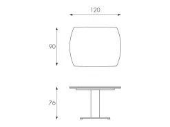 Mesa Extensível Kyoto em Vidro Temperado Cinza até 180cm