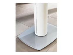 Mesa Extensível Kyoto em Vidro Temperado Branco até 180cm