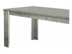 Mesa extensível Nanni, Consola extensível até 10 lugares, Consola extensível 100% Fabricado em Itália, 140/190x90h75 cm, Mármore cinza