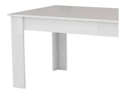 Mesa extensível Nanni, Consola extensível até 10 lugares, Consola extensível 100% Fabricado em Itália, 140/190x90h75 cm, Branco brilhante