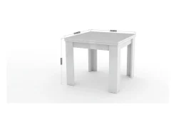 Mesa extensível Otto, Consola auxiliar de cozinha, Mesa extensível, 100% Fabricado em Itália, 90x90h75 cm, Ardósia