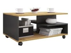 Mesa lateral & mesa de café Stango Antracite/carvalho mel Dimensões aprox. A. 41 x L. 80 x P. 50 cm
