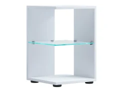 Mesa lateral & mesa de café Elani Branco A. 45 x L. 30 x P. 30 cm