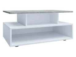 Mesa lateral & mesa de café Esila Óptica branca/concreta Dimensões aprox. A. 40 x L. 80 x P. 50 cm