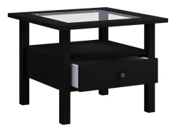 Mesa lateral & mesa de café Lingis Preto A. 42 x L. 54 x P. 54 cm
