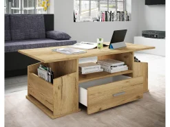 Mesa lateral & mesa de café Junata Carvalho mel A. 44 x L. 110 x P. 52 cm
