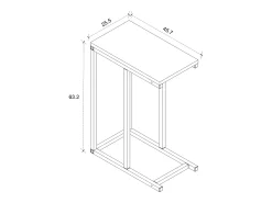 Mesa lateral & mesa de café Insasi Antracite A. 63 x L. 26 x P. 46 cm