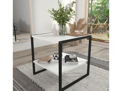 Mesa lateral & mesa de café Insasi Branco A. 50 x L. 50 x P. 50 cm