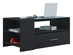Mesa lateral & mesa de café Tindala Preto A. 45 x L. 100 x P. 50 cm