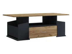 Mesa lateral & mesa de café Junata Antracite/carvalho mel A. 44 x L. 110 x P. 52 cm
