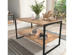 Mesa lateral & mesa de café Insasi Carvalho mel A. 50 x L. 90 x P. 50 cm