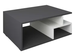 Mesa lateral & mesa de café Sulas Antracite/branco A. 40 x L. 80 x P. 50 cm