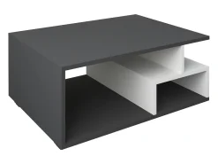 Mesa lateral & mesa de café Sulas Antracite/branco A. 40 x L. 80 x P. 50 cm