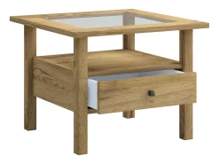 Mesa lateral & mesa de café Lingis Carvalho mel A. 42 x L. 54 x P. 54 cm