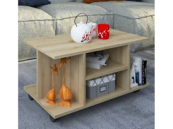 Mesa lateral & mesa de café Findula Sonoma Oak A. 40 x L. 80 x P. 40 cm