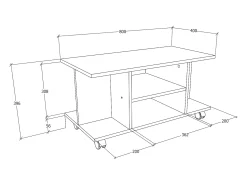 Mesa lateral & mesa de café Findula Sonoma Oak A. 40 x L. 80 x P. 40 cm