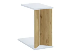Mesa lateral & mesa de café Nachto Branco/carvalho de mel A. 49 x L. 25 x P. 50 cm