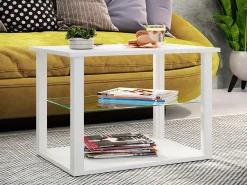Mesa lateral & mesa de café Wanilo Branco A. 45 x L. 65 x P. 45 cm