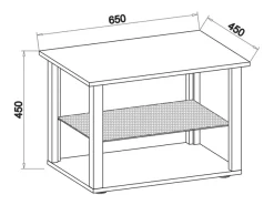 Mesa lateral & mesa de café Wanilo Branco A. 45 x L. 65 x P. 45 cm