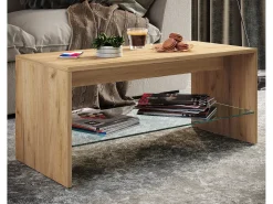 Mesa lateral & mesa de café Wisal Carvalho mel A. 40 x L. 90 x P. 40 cm
