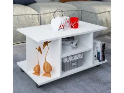 Mesa lateral & mesa de café Findula Branco A. 40 x L. 80 x P. 40 cm