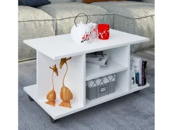 Mesa lateral & mesa de café Findula Branco A. 40 x L. 80 x P. 40 cm
