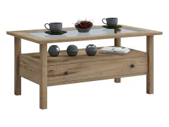 Mesa lateral & mesa de café Lingis Carvalho mel A. 42 x L. 90 x P. 54 cm