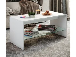 Mesa lateral & mesa de café Wisal Branco A. 40 x L. 90 x P. 40 cm