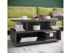Mesa lateral & mesa de café Esila Antracite Dimensões aprox. A. 40 x L. 80 x P. 50 cm