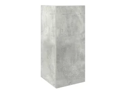 Mesa lateral com prateleira 110x50x103 cm cinzento cimento