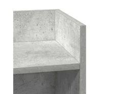 Mesa lateral com prateleira 110x50x103 cm cinzento cimento