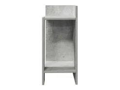 Mesa lateral com prateleira 110x50x103 cm cinzento cimento