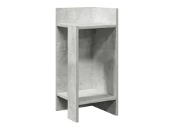 Mesa lateral com prateleira 110x50x103 cm cinzento cimento