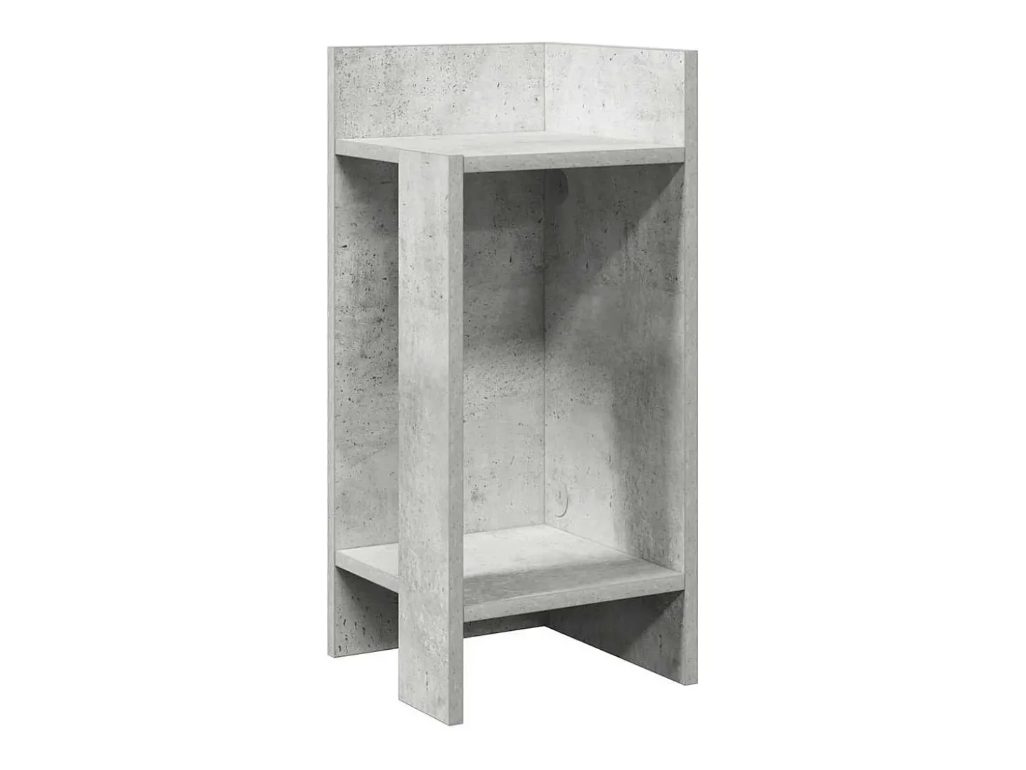 Mesa lateral com prateleira 110x50x103 cm cinzento cimento
