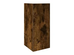 Mesa lateral com prateleira 110x50x103 cm carvalho fumado