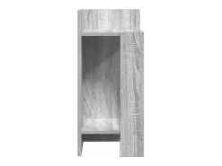 Mesa lateral com prateleira 110x50x103 cm cinzento sonoma