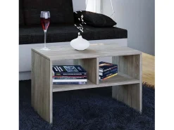 Mesa lateral de madeira VCM | mesa de café lisa | dimensões aprox. A. 40 x L. 63 x P. 30 cm | Mesa de estar | Mesa de centro - Nachto S (Sonoma oak (Sägerau))