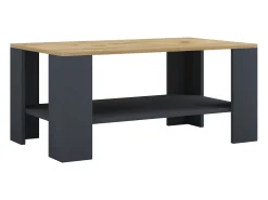 Mesa lateral de madeira VCM | mesa de café lisa | dimensões aprox. A. 55 x L. 90 x P. 41 cm | Mesa de sala de estar | Sofatic - Dalus (antracite / carvalho mel)
