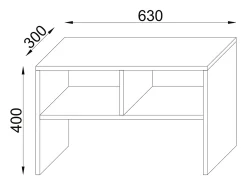 Mesa lateral de madeira VCM | mesa de café lisa | dimensões aprox. A. 40 x L. 63 x P. 30 cm | Mesa de estar | Mesa de centro - Nachto S (Branco)