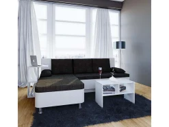 Mesa lateral de madeira VCM | mesa de café lisa | dimensões aprox. A. 40 x L. 63 x P. 30 cm | Mesa de estar | Mesa de centro - Nachto S (Branco)