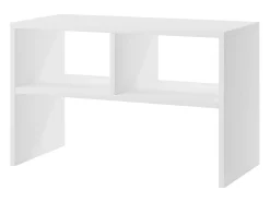 Mesa lateral de madeira VCM | mesa de café lisa | dimensões aprox. A. 40 x L. 63 x P. 30 cm | Mesa de estar | Mesa de centro - Nachto S (Branco)